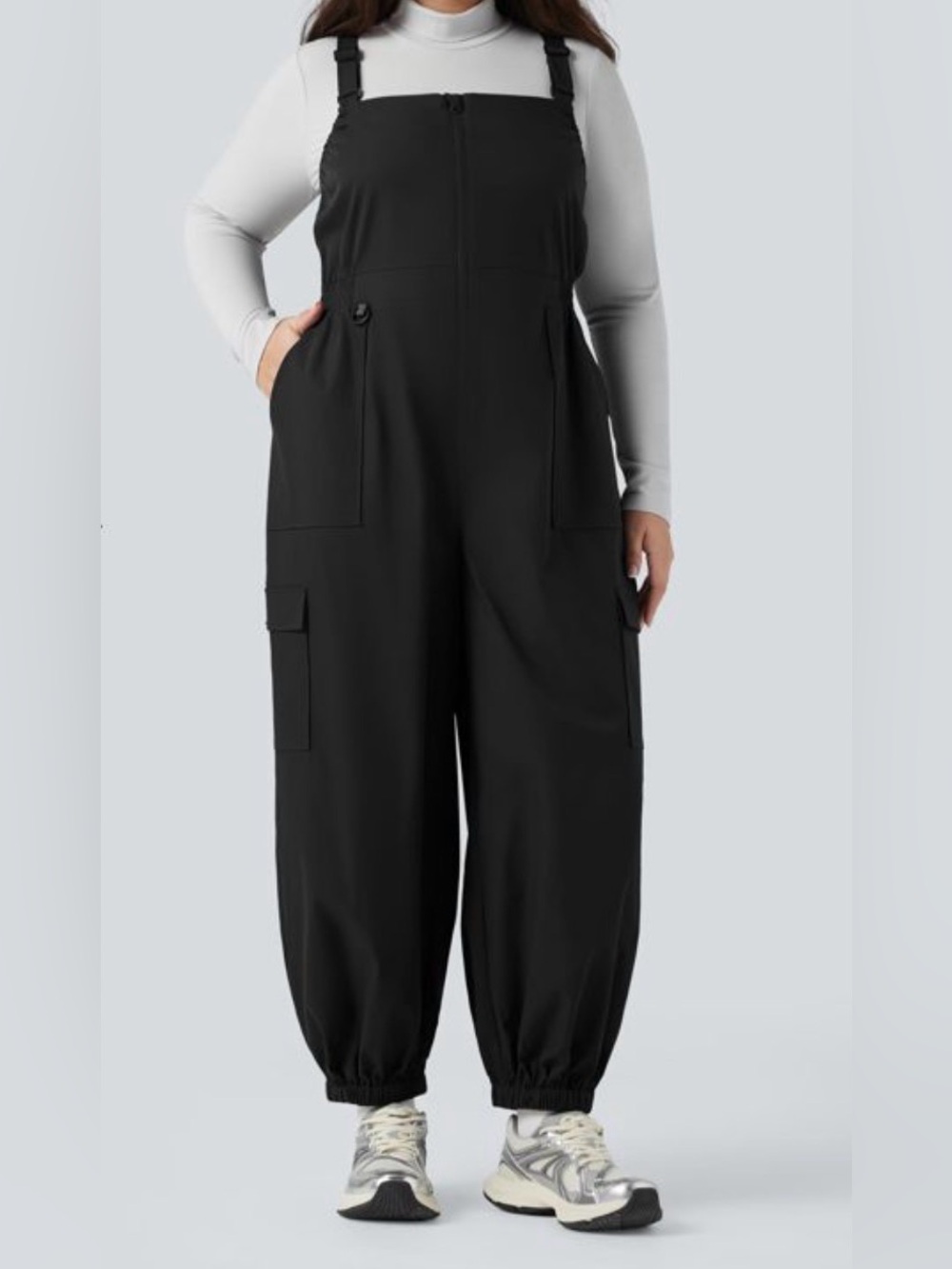 Halara Women's Water Repellent Wear-Resistant Zipper Pockets Hiking Overalls 2x